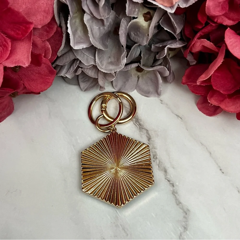 Gorgeous Golden Bumblebee and Leopard Hexagon Keychain Charm - Picture 8 of 16